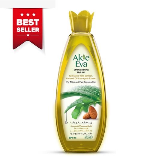 Picture of BEST SELLER - ALOE EVA STRENGTHENING HAIR OIL WITH ALOE VERA EXTRACT, ALMOND OIL AND ARUGULA EXTRACT 300 ML - OFFER