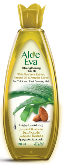 Picture of  ALOE EVA STRENGTHENING HAIR OIL WITH ALOE VERA EXTRACT, ALMOND OIL AND ARUGULA EXTRACT 100 ML