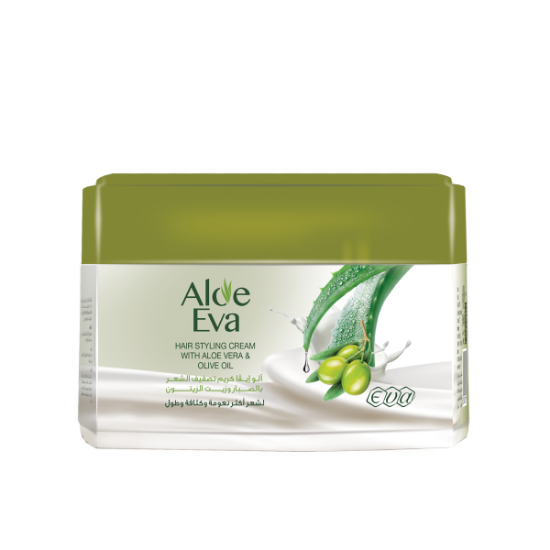 Picture of ALOE EVA STYLING HAIR CREAM WITH ALOE VERA, ALMOND OIL AND ARUGULA EXTRACT 185 GM