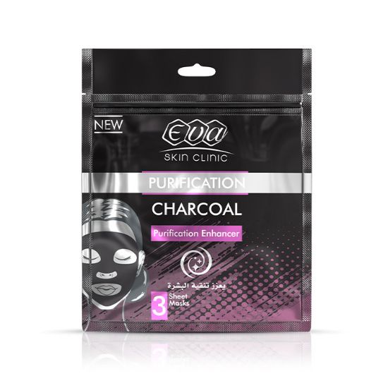 Picture of  EVA SKIN CLINIC CHARCOAL SHEET MASK (3 SHEETS )