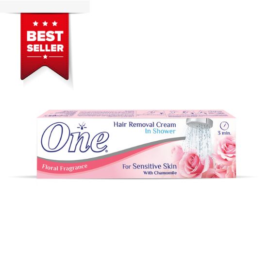 Picture of BEST SELLER -ONE HAIR REMOVAL CREAM IN THE SHOWER CHAMOMILE FOR SENSITIVE SKIN - ROSE SCENT 40 GM