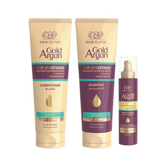 Picture of Eva hair clinic GOLD ARGAN HAIR HEAT PROTECTION KIT