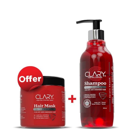 Picture of Clary Shampoo and Hair Mask Jar Offer Pack