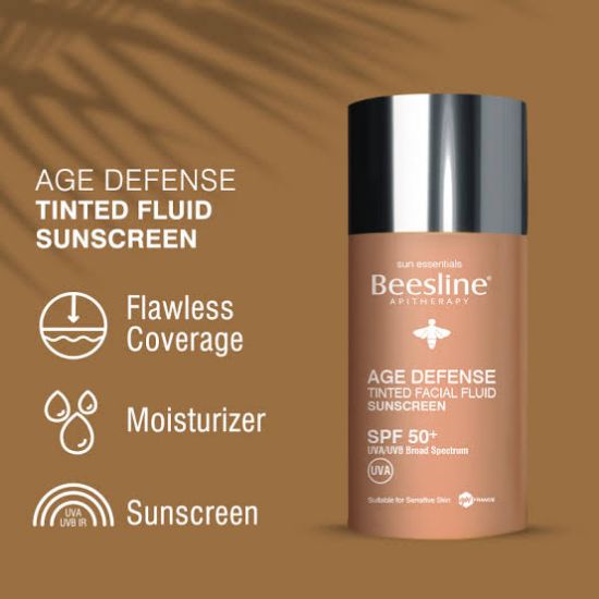 Picture of SPF 50 Age Defense Tinted Facial Fluid Sunscreen 40ml