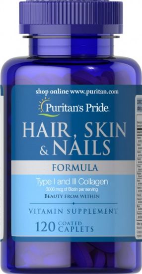 Picture of Hair, Skin & Nails Formula 120 Caplets