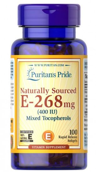 Picture of Vitamin E-400 IU with Mixed Tocopherols 100 softgels
